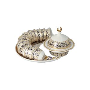 15-Piece Moon Plate Set White and Gold 15-Piece Moon Plate Set White and Gold